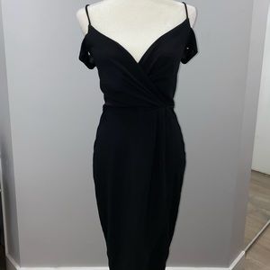 Off Shoulder Black Dress